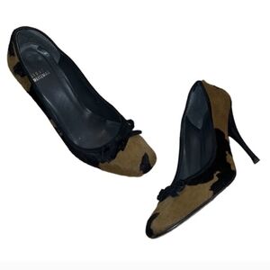Stuart Weitzman hair calf cow print pumps. GUC.  Adorable!